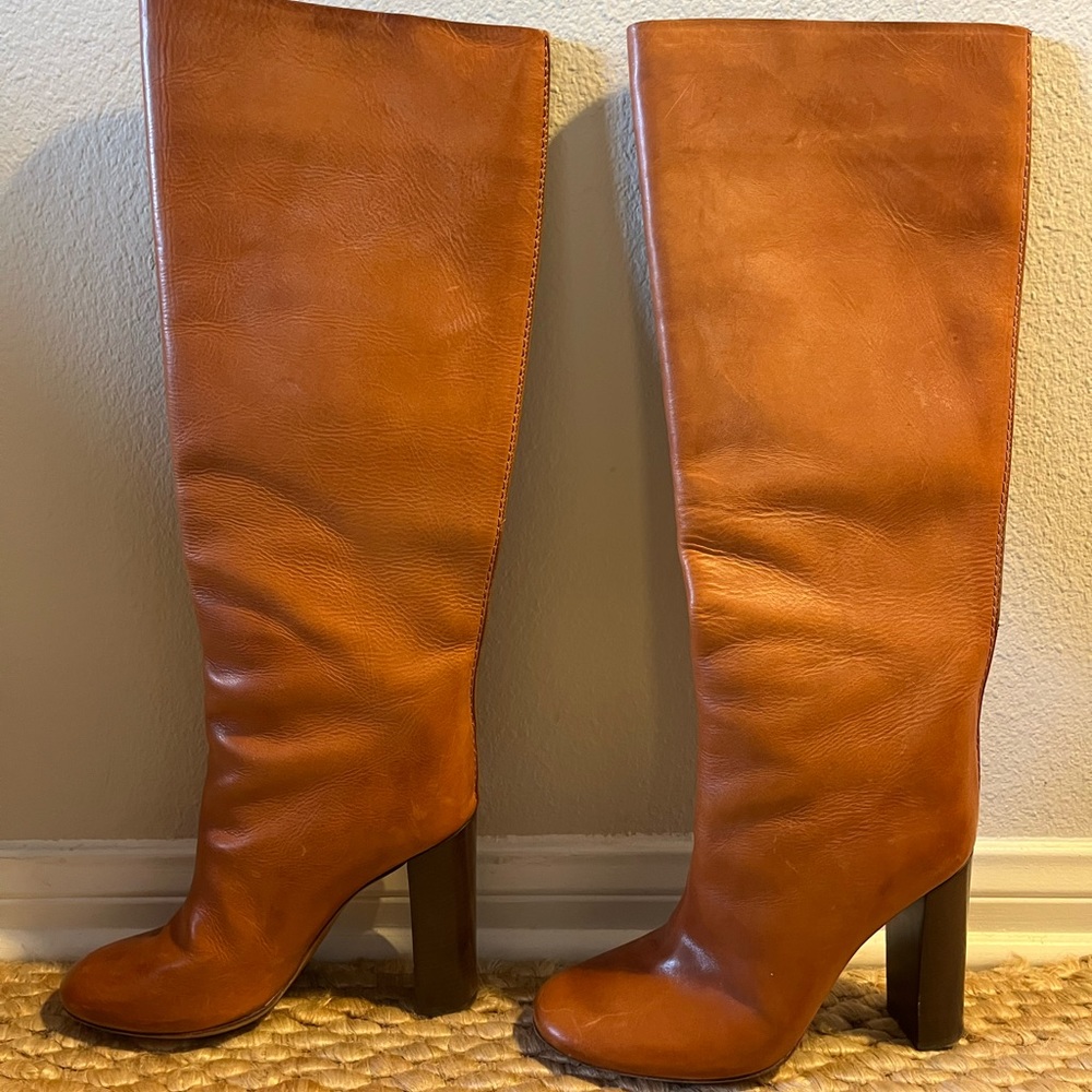 Chloe leather knee high boots size 38 1/2